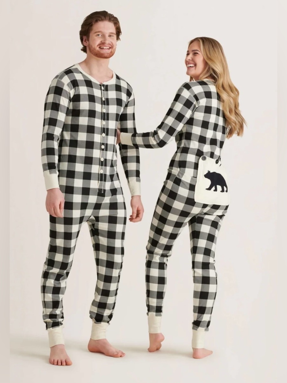 Little Blue House by Hatley Buffalo Check Adult Union Suit Onesie Pyjamas Unisex